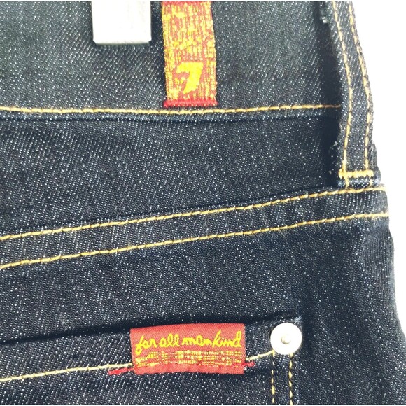 7 For All Mankind Jean Shorts Women's 30 Granola Bimbo Roll Cuff - Picture 5 of 10